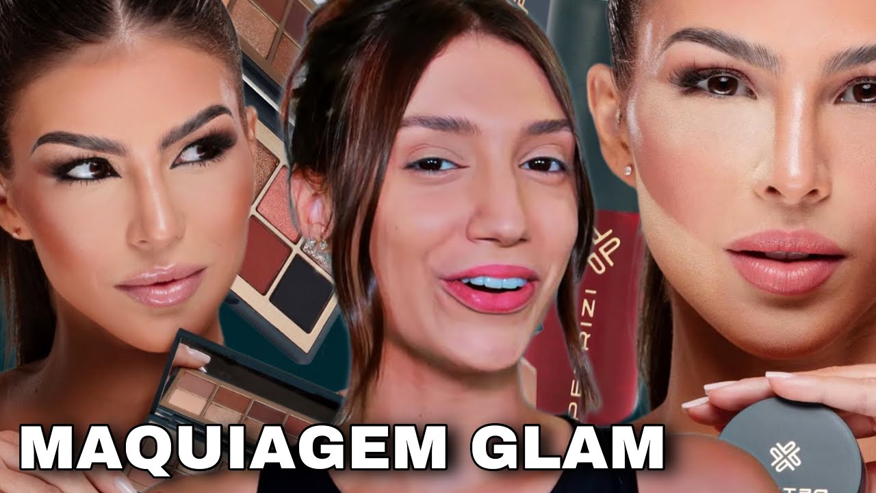 MAKE COM *LANÇAMENTOS DA PETRIZI*  MAQUIAGEM GLAM USANDO SÓ PETRIZI | Usei tudo da marca!!!