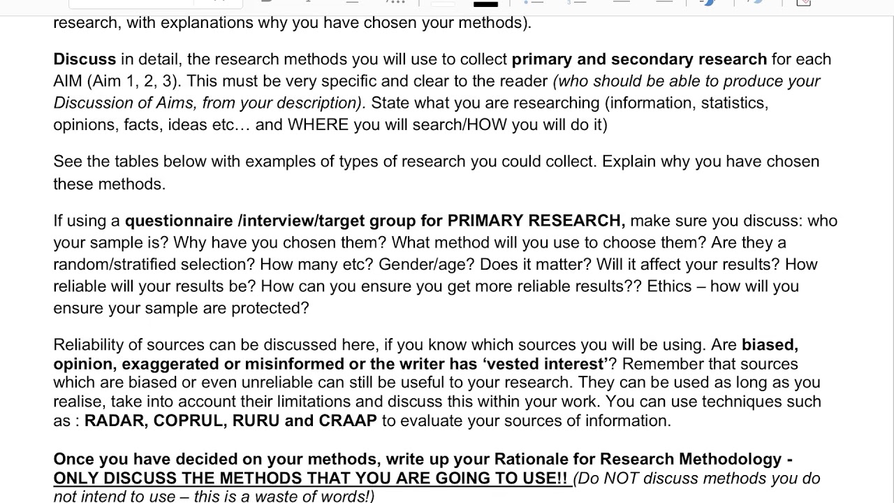 rationale example for research