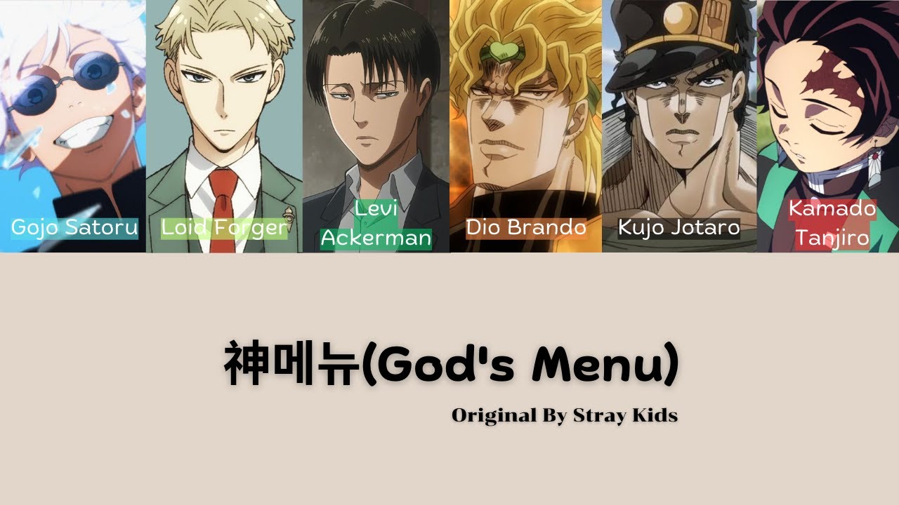 Gods menu   Stray Kids Cover By Gojo Loid Levi Dio Jotaro Tanjiro AI Cover