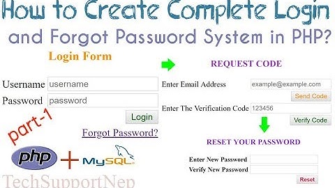 How to Create a Compete Forgot Password System in PHP using MySQL Database?[Part-1] With Source Code
