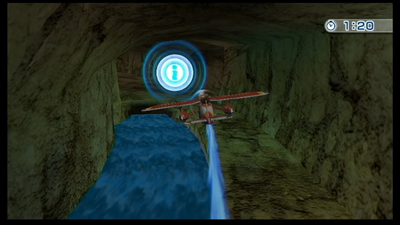 Wii Sports Resort Wiiスポーツリゾートの遊覧飛行 第3回 飛行機で洞窟の中を探索しました Youtube