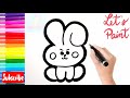 Menggambar dan Mewarnai Cooky BT21 untuk balita|| How to Drawing Cooky BT21 for kids