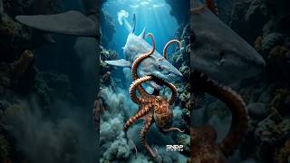 "Giant Sixgill Shark Enters Octopus Den in Deep Pacific Canyon | Ocean Documentary #bbcearth #shorts