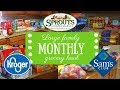 LARGE FAMILY MONTHLY GROCERY HAUL