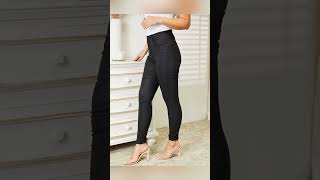 Kancan Full Size High Rise Black Coated Ankle Skinny Jeans