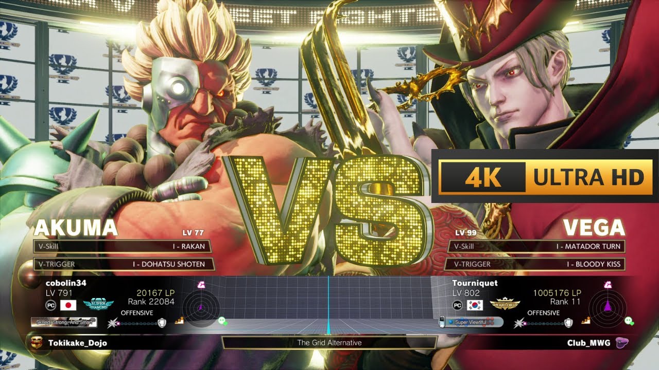Akuma (Super Diamond) vs Vega (Warlord) | Street Fighter V CE | 4K 60Fps Gameplay