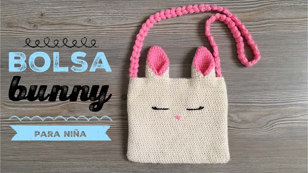 bolsa niña a crochet bunny - YouTube