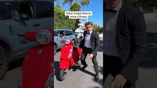 Italian forgot how to drive a Vespa