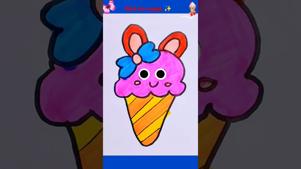 Diy Easy magic drawing🍨🪄😨