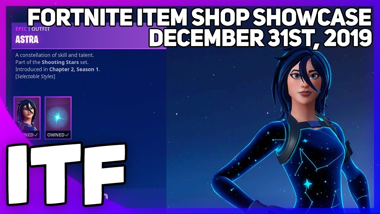 Fortnite Item Shop New Astra Skin Set December 31st 2019.