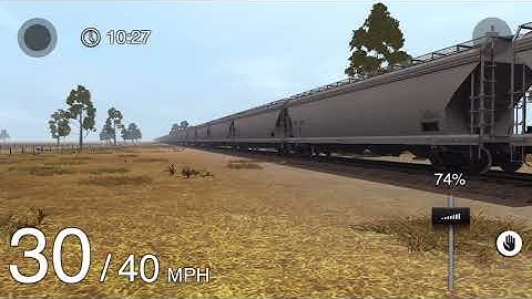 Trainz Simulator 3 CSX grain train with a BNSF SD70MAC leader