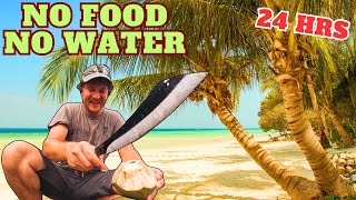 24hr SURVIVAL CHALLENGE: No Food No Water No Shelter on a Tropical Beach | Extreme Weather | Storm