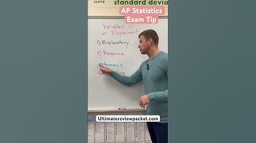 AP Statistics Exam Tip - variables in an experiment  #apstats #apstatistics #apexams #apexamprep