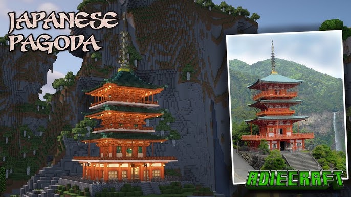 I Recreated AdieCraft's Small Pagoda On Bedrock