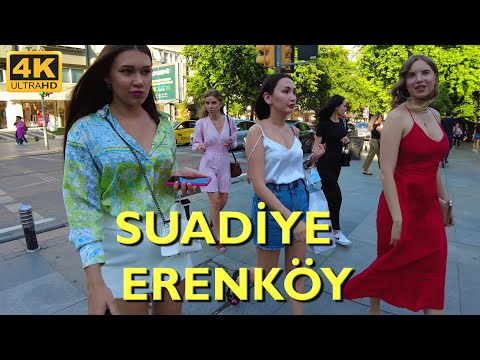 Suadiye Walking Tour 4K UHD 50fps | Bağdat Avenue Suadiye - Şaşkınbakkal - Erenköy