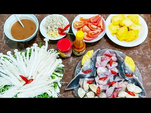 Lẩu Cá Tầm chua Cay. Bí quyết nấu lẩu ngon nhất || ÂTTG