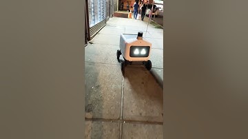 Experiencing Food Delivery Robot in Journal Square|Smart Technology in Action #shorts #deliveryrobot