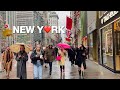 4knyc walkrainy day in times square to 5th ave midtown manhattan walking tour  feb 2024