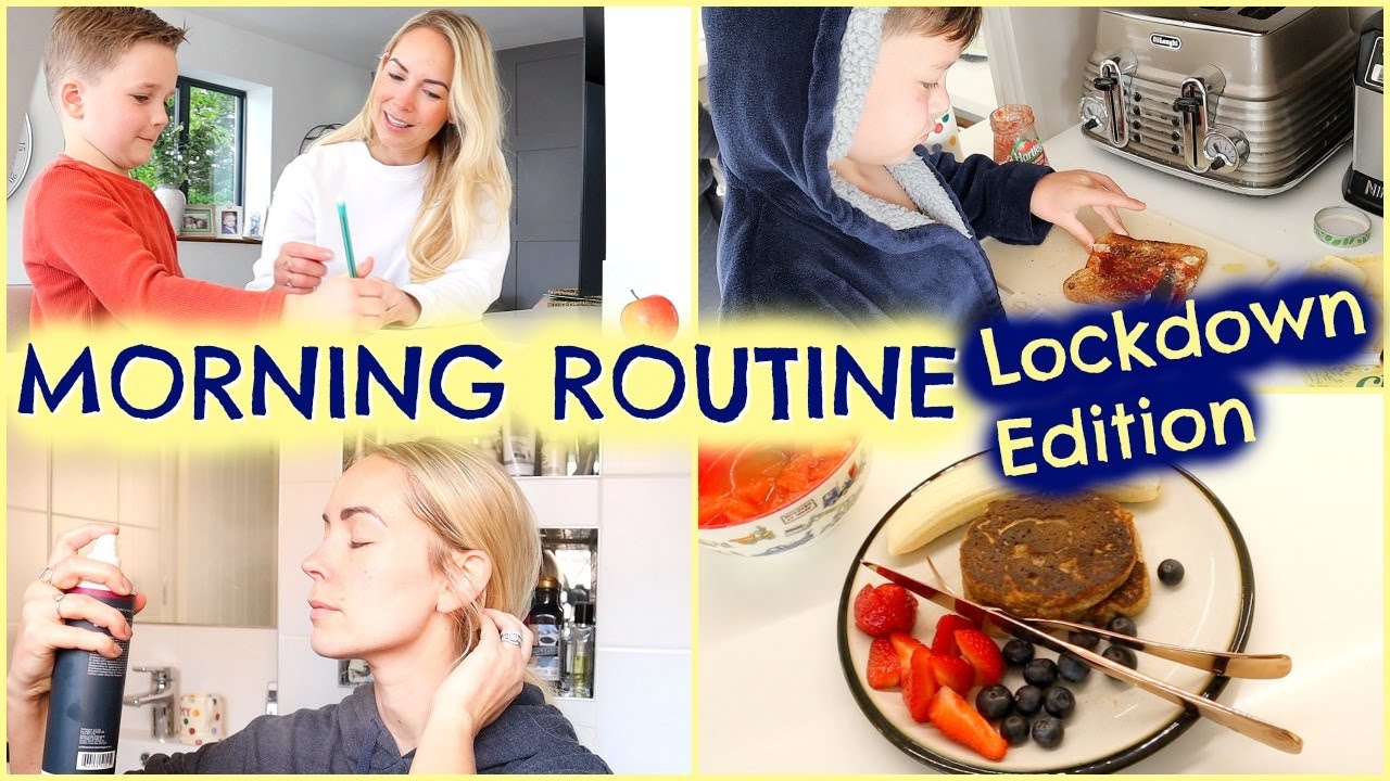 MORNING ROUTINE WITH 3 KIDS IN LOCKDOWN | Emily Norris - YouTube