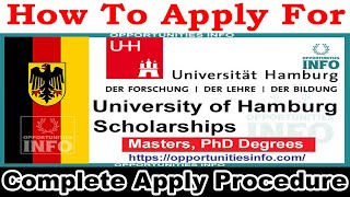 How To Apply For University of Hamburg Scholarships in Germany