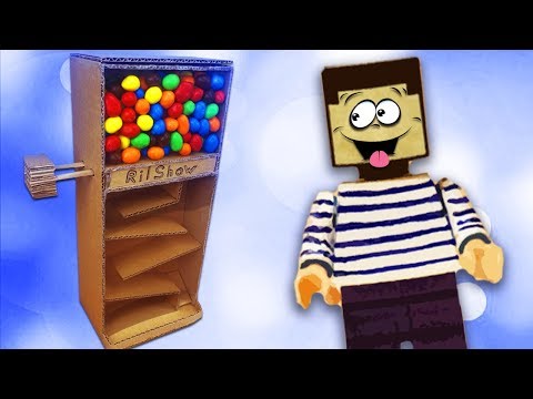 Кто съел все конфеты M&M`s из автомата - НУБ из МАЙНКРАФТ ! Как сделать диспенсер из картона ?