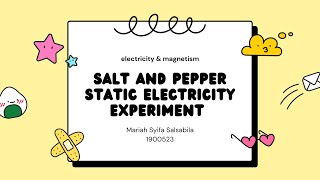 Salt and Pepper Static Electricity Experiment | Electricity and Magnetism