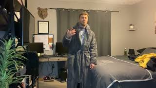 Review of Akakios Mens Warm Fleece Robe with Hood Soft Plush Robes Full Length Long Luxurious screenshot 5