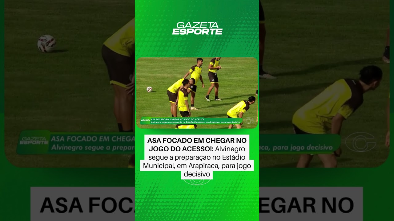 ASA: Alvinegro segue em preparação no Estádio Municipal, para jogo decisivo
