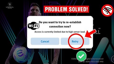 How To Fix Access Is Currently Limited Due To High Server Load | Fix eFootball Opening Problem