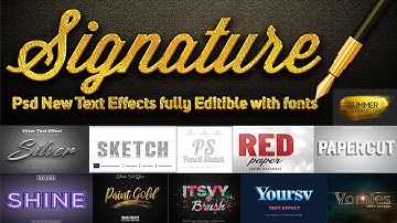 Signature PSD Text Effects  new | Photoshop CC 2022 DOWNLOAD