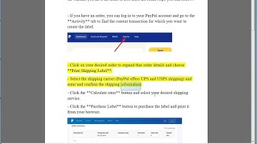 Create a Shipping Label on PayPal