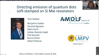 Directing emission of quantum dots soft-stamped on Si Mie resonators - Tom Veeken screenshot 3