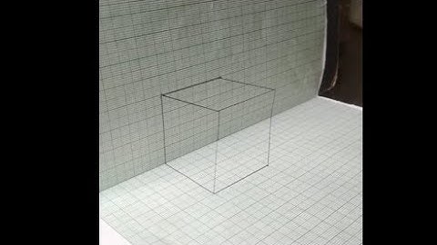 How to draw a Cube 3d trick on graph paper // how to draw 3d drawing