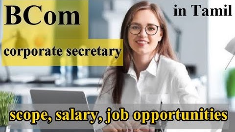 BCom in corporate secretary ship || course details || in Tamil