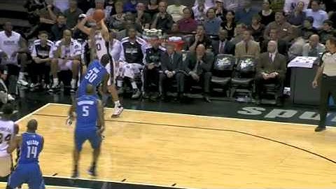 Manu Ginobili score the 3 point bomb shot and gets fouled vs Orlando Magic