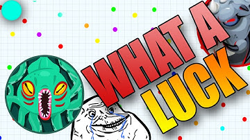 WHAT A LUCK! // Uncut Agar.io Gameplay! // Realtime Splitrunning