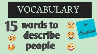 How to describe people | Personality Traits | Vocabulary related to personality,Describing persnalty