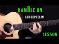 how to play "Ramble On" by Led Zeppelin - acoustic guitar lesson