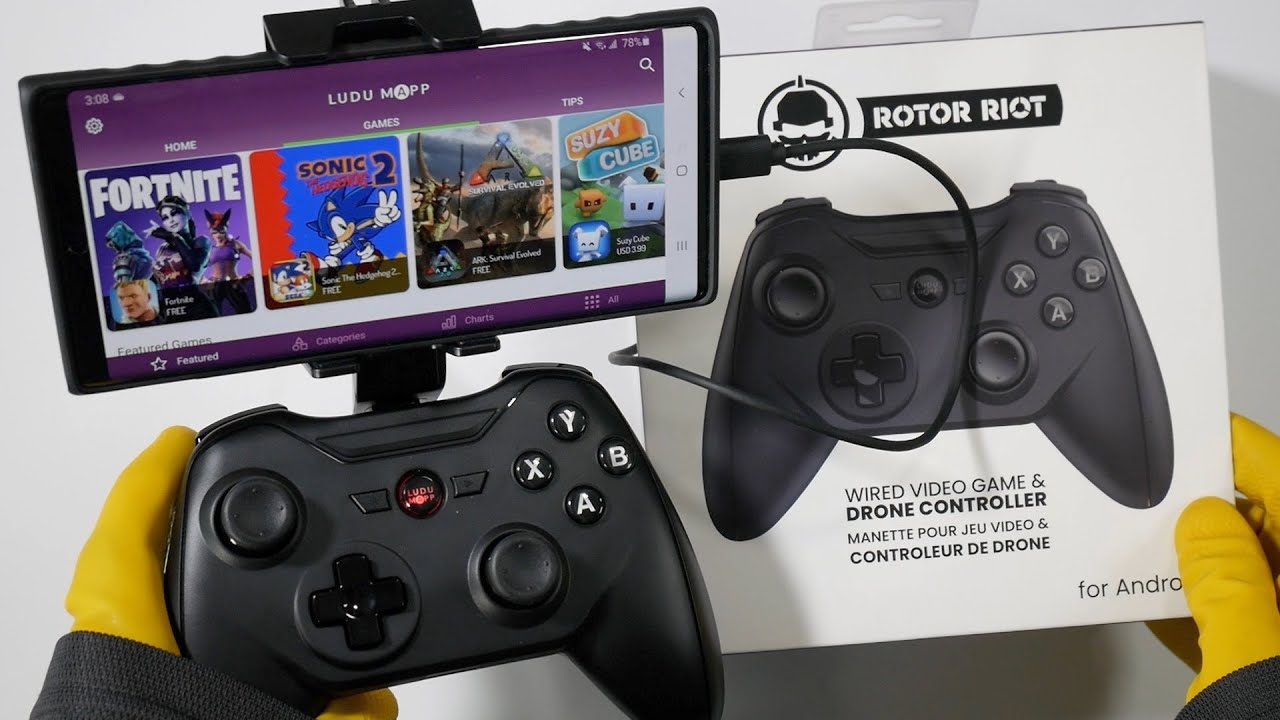 Rotor Riot Game Controller (Android) Unboxing + Gameplay YouTube