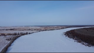 Карбышевский затон. Наноокунь - рыбалка в марте (Павлодар)