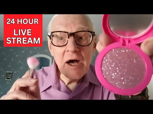 🔴ASMR Grandpa 4 HOUR Doing Your Makeup Roleplay for Sleep💄LIVE STREAM Replay (MAKEUP TAPPING) 😴