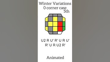 Winter Variation WV 0 corner case 5th part #cubealgorithms Animated tutorial