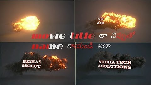 How to make movie posters ll design your name in movie posters with fire ll sudha tech &SOLUTION