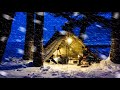 【雪中キャンプ】大荒れの湖畔でダッチオーブン料理/丸ごとアップルパイ、クラムチャウダー