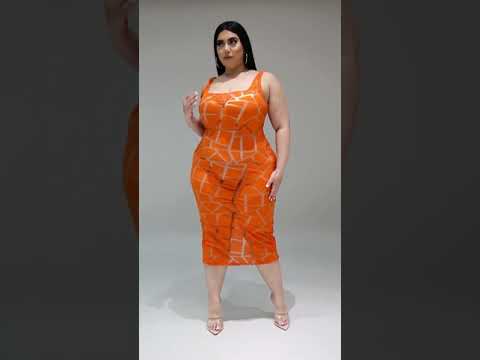 Salome munoz. Дорогой стильный плюс сайз оранж