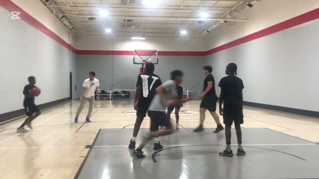 At basketball practice Doing scrimmages with Aim high elite 🏀￼