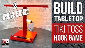 Build a Tabletop Tiki Toss Ring Hook Game | #DIY #howto