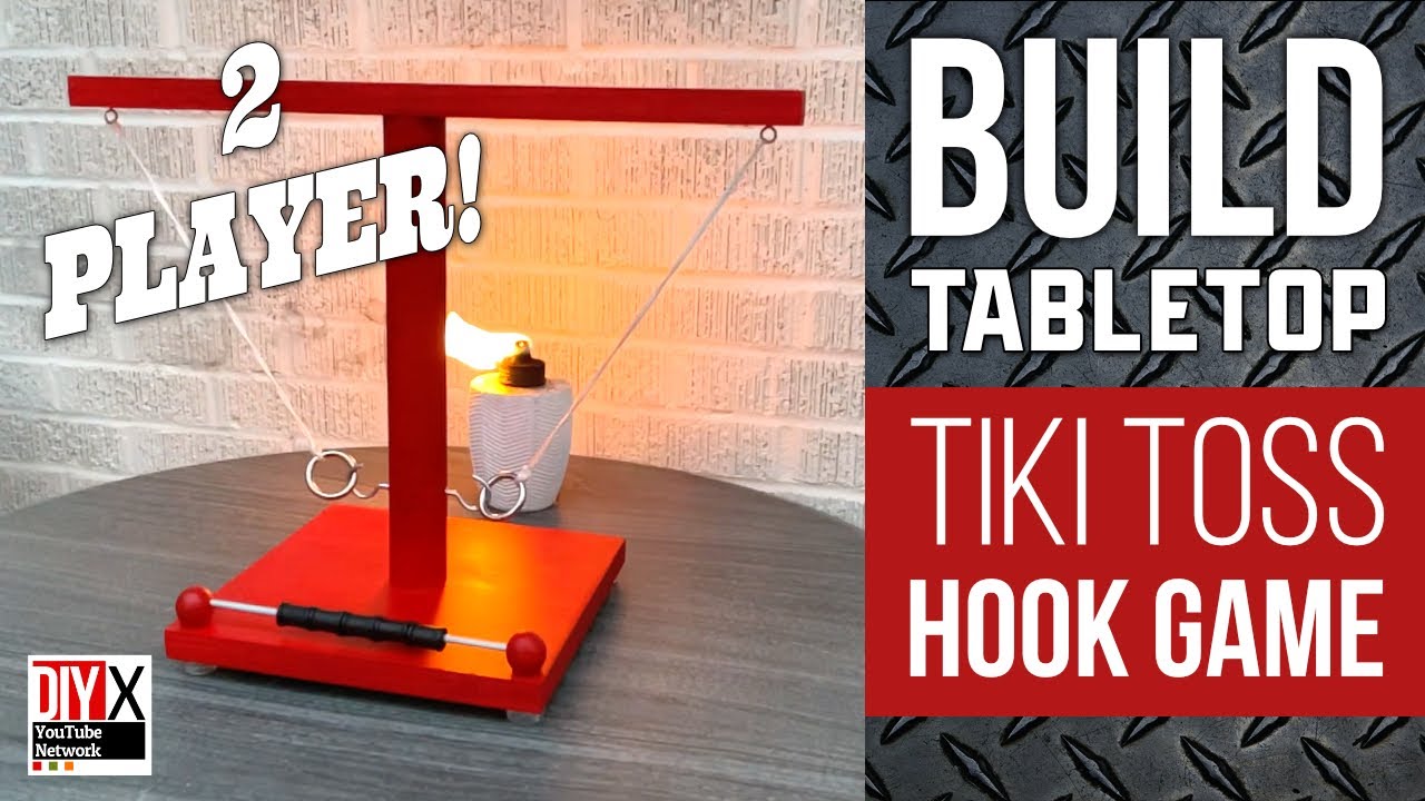 Build a Tabletop Tiki Toss Ring Hook Game