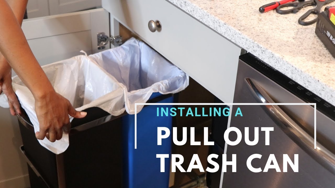 Diy Installing A Pull Out Trash Can Simple Easy Hidden Waste