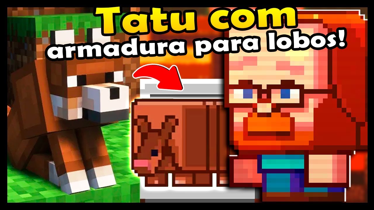 lobos do Minecraft com a nova armadura de tatu #minecraft #votacao #no